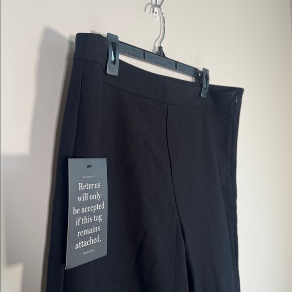 NWT Tuckernuck Madeline Ponte Wide Leg Pant in Black - XXL - Picture 3 of 6